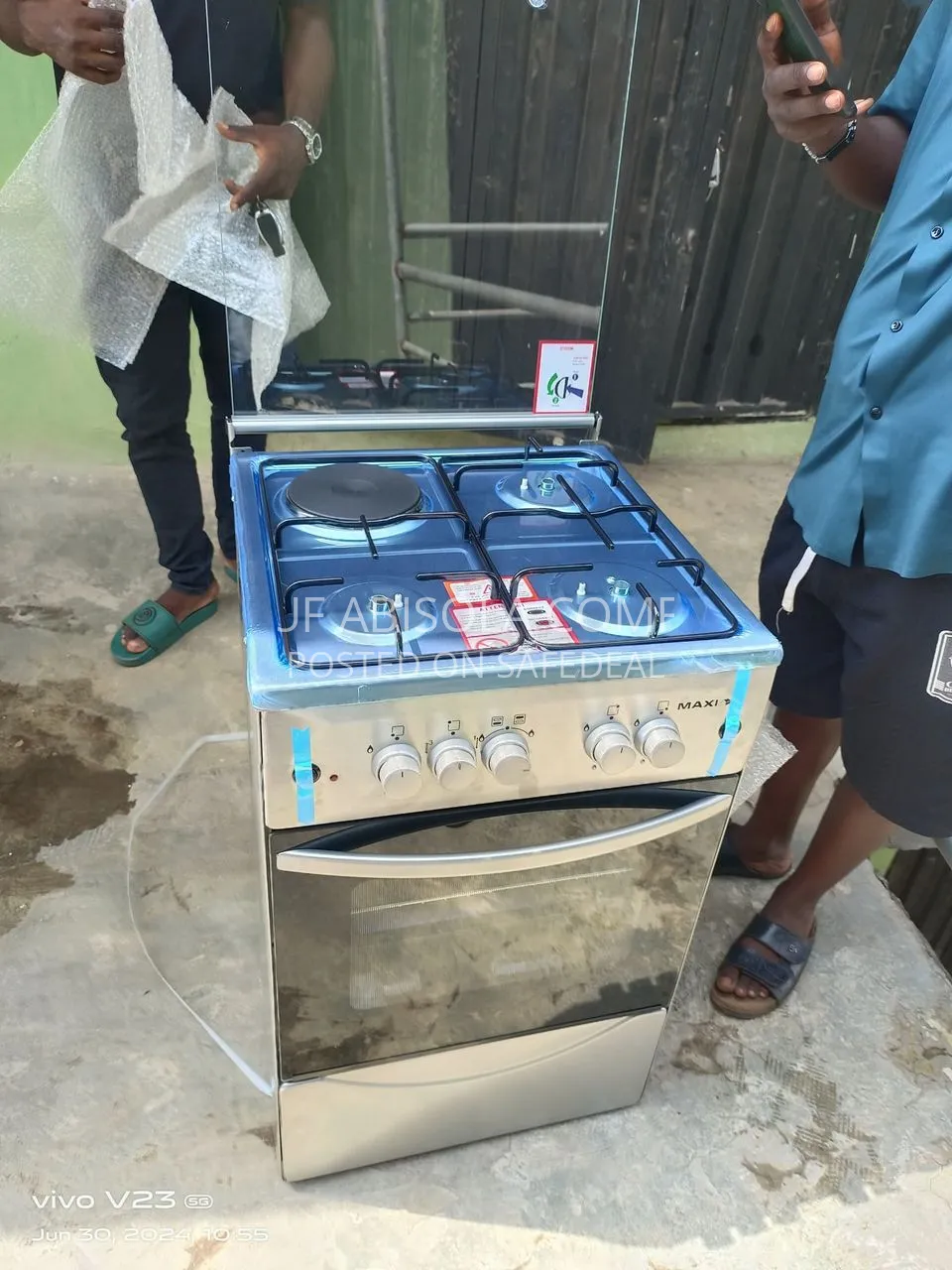 Gas Burner with oven grill and electric cooker